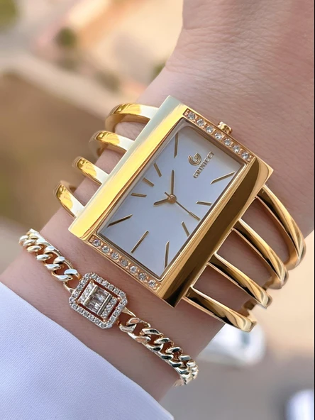 By Revello Grinicci Kaburga Tasarım 2 Yıl Garantili 5 Atm Suya Dayanıklı Kadın Kol Saati GRC.102.M02 ürün görseli