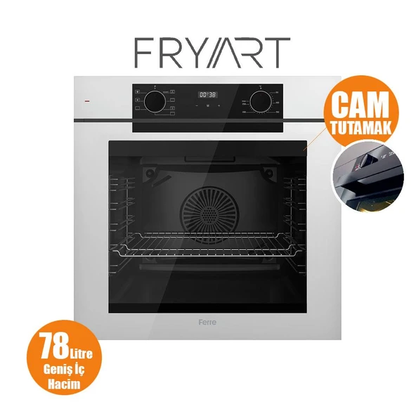 Ferre STEAMART-FRYART Serisi Beyaz Set (CS206 + QEP63CB +D078 ) - Emaye Izgara - 4