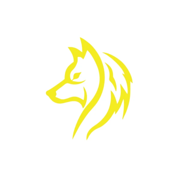 Kurt Silüet Araba Sticker 17x17 Cm Sarı ürün görseli