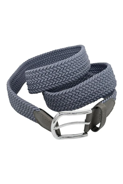 Antrasit Füme Elastik Esnek Unisex 3.5 cm.lik Spor Örgü Kemer - 8500-17 - 5