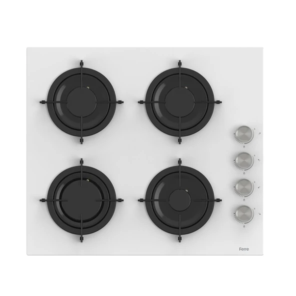Ferre STEAMART-FRYART Serisi Beyaz Set (CS206 + QEP63CB +D078 ) - Emaye Izgara - 2