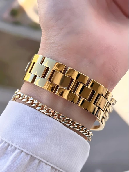 By Revello Grinicci Kaburga Tasarım 2 Yıl Garantili 5 Atm Suya Dayanıklı Kadın Kol Saati GRC.102.M02 - Resim 3