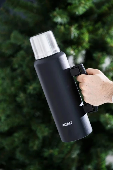 Acar Karat X Serisi Paslanmaz Çelik 1,5 Lt Kamp Termos Siyah TMS-08369