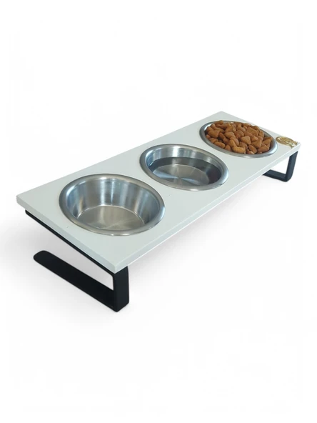 Kedi ve Köpekler İçin Dayanıklı Mama ve Su Standı Sağlıklı ve Şık Tasarım - Resim 3