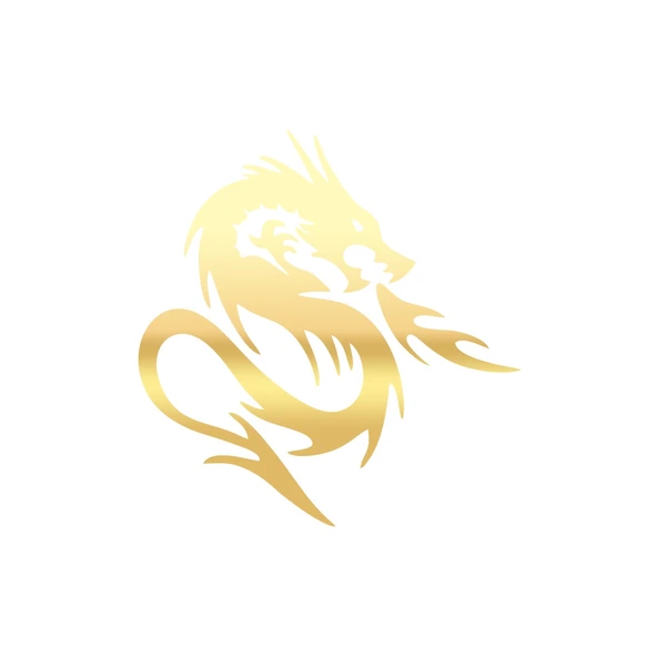 Kızgın Ejderha Araba Sticker 17x17 Cm Gold ürün görseli 1