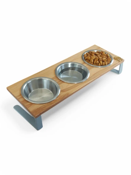 Kedi ve Köpekler İçin Dayanıklı Mama ve Su Standı Sağlıklı ve Şık Tasarım - Resim 3