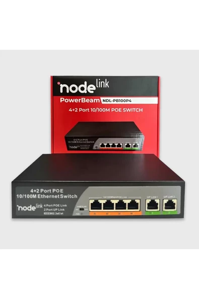 node link Power Beam Ndl-pb100p4 4 2 10/100 Metal Kasa Kamera Ethernet Poe Switch - 2