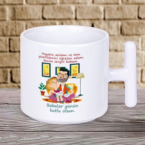 Benim Sevgili Babam Yazılı Babalar Gününe Özel T Kupa Bardak