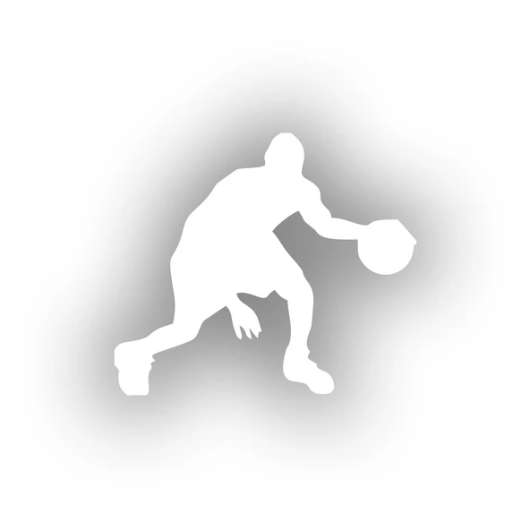 Basketbol Silüet Araba Sticker 17x17 Cm Beyaz ürün görseli