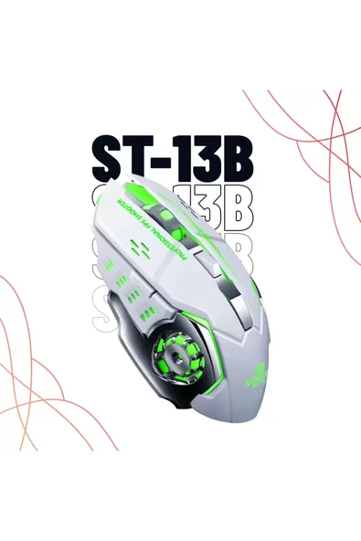 Steep Solid ST-13W Kablosuz - Wireless Şarjlı RGB Gaming Oyuncu Mouse