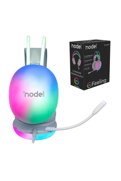 GAMİNGTECH Node Game ND-HS71FLB 7.1 Uyumlu Gri Kulaklık