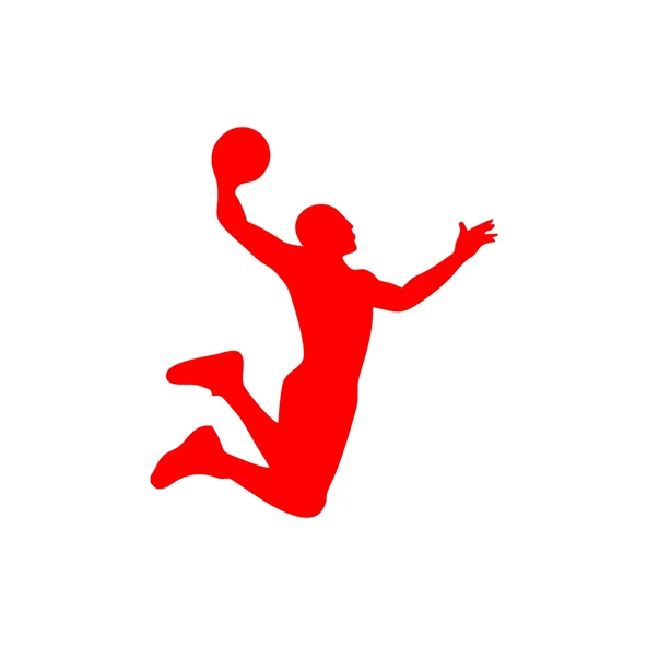 Basketbol Silüet Araba Sticker 17x17 Cm Kırmızı