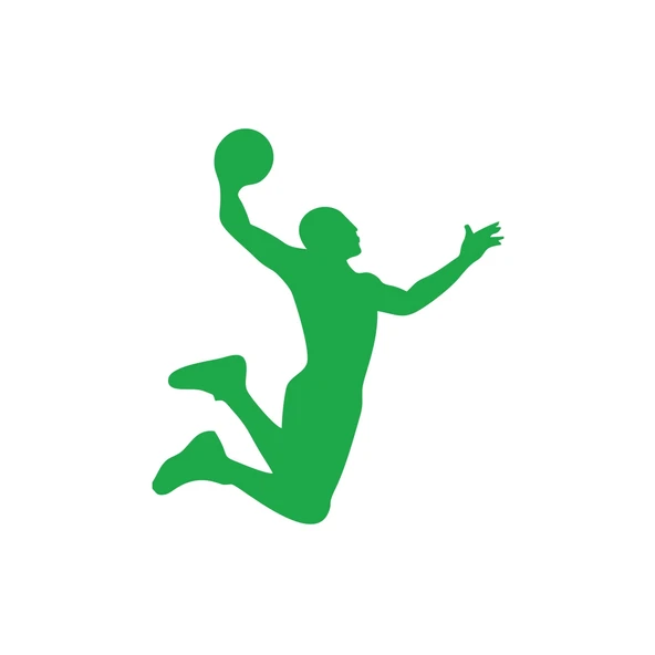 Basketbol Silüet Araba Sticker 17x17 Cm Yeşil