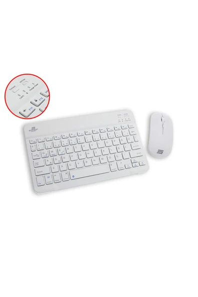 Fiyaka Bluetooth Klavye - Mouse Set BEYAZ