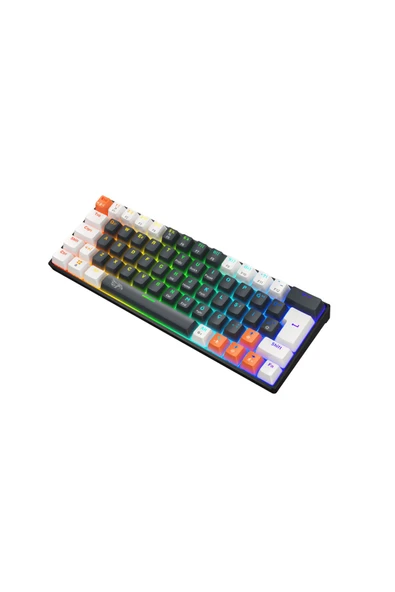 gameagle Mk64 Pro 10 Farklı Rainbow Aydınlatma Mekanik Blue Swıch Klavye (ABB KOMBİNASYON) - 5
