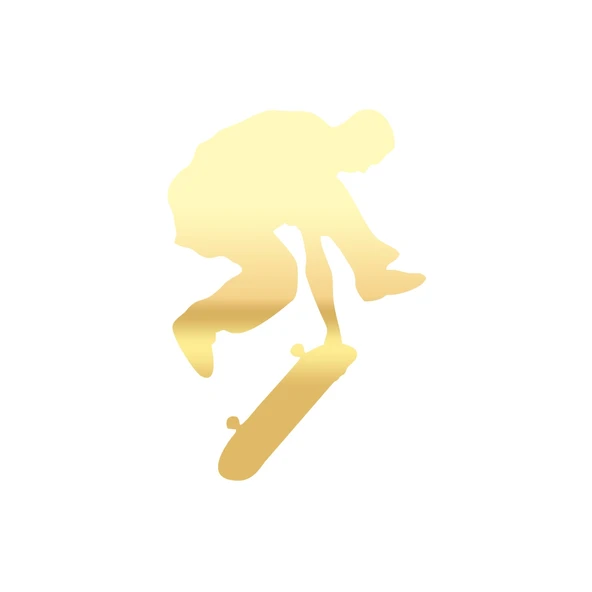 Kaykay Araba Sticker 17x17 Cm Gold ürün görseli