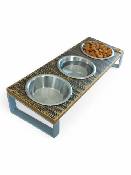 Kedi ve Köpekler İçin Dayanıklı Mama ve Su Standı Sağlıklı ve Şık Tasarım - Resim 3