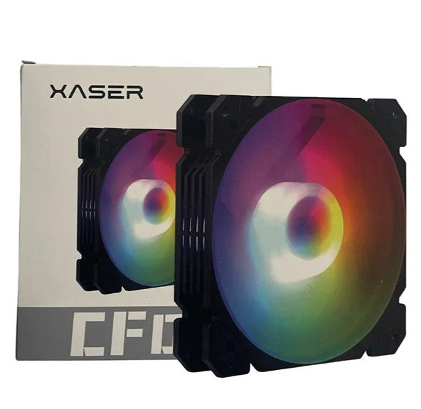 Xaser Fan Kasa Cf02 47Cfm 1100Rpm 12Cm Raınbow Molex Soketlı Siyah