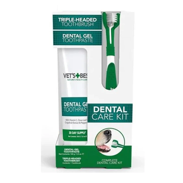 Vets Best Köpekler için Ağız ve Diş Bakım Seti 17,5cm 100gr