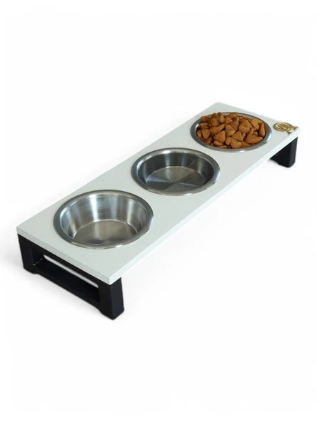 Kedi ve Köpekler İçin Dayanıklı Mama ve Su Standı Sağlıklı ve Şık Tasarım - Resim 3