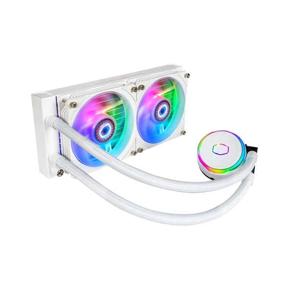 Cooler Master Fan Cpu Sıvı Soğutucu Lıquıd Pl240 Flux Argb Beyaz Mly D24M A23Pz Rw