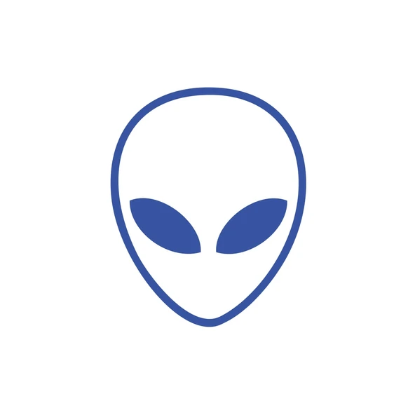 Uzaylı Kafası Araba Sticker 17x17 Cm Mavi ürün görseli