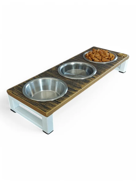 Kedi ve Köpekler İçin Dayanıklı Mama ve Su Standı Sağlıklı ve Şık Tasarım - Resim 3