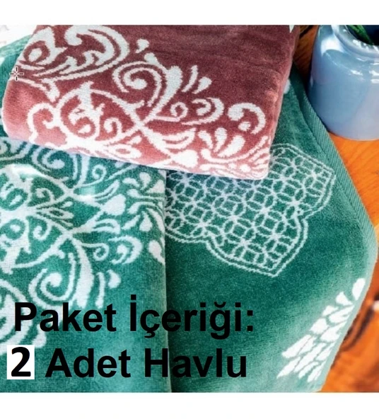 Özdilek 2li Kdf Pamuk El-Yüz Havlusu (50x90)-Majolika Yeşil - 3