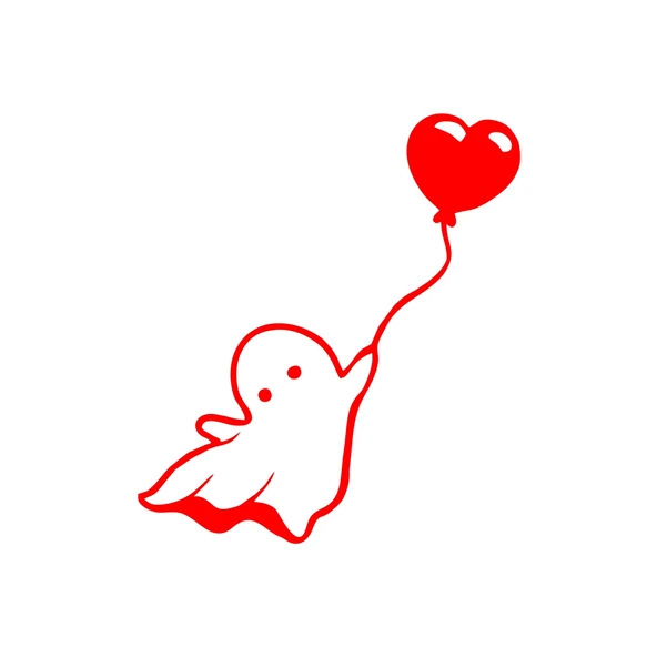 Hayalet Sitcker 17x17 Cm Kırmızı ürün görseli