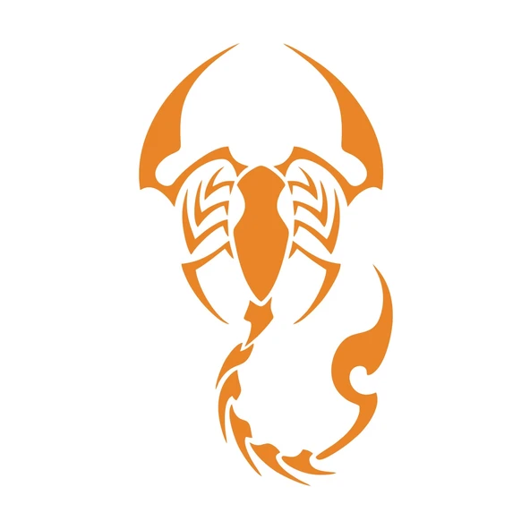 Akrep Araba Sticker 17x17 Cm Turuncu ürün görseli