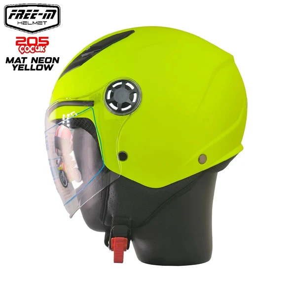 FREE-M 205 MAT SARI YARIM ÇOCUK KASKI ürün görseli 1