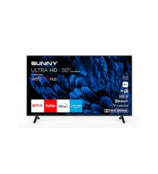 Sunny SN50FMN252 4K Ultra HD 50" 127 Ekran Uydu Alıcılı webOS Smart LED TV