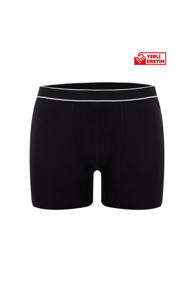 Has Altunkoza Erkek 3'lü Siyah - Gri - Lacivert Bambu Boxer Short Yumuşak Esnek Bel Bandı Nefes Alabilir Kumaş - 4