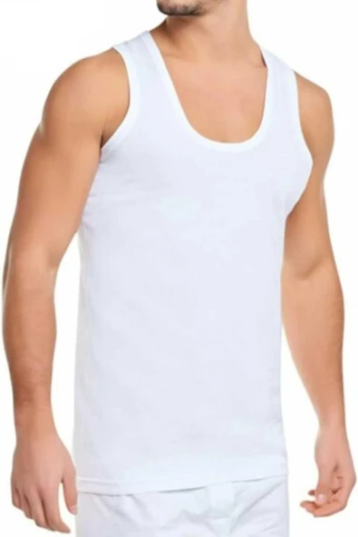Güryıldız Underwear Güryıldız 12'li Gri Erkek Ribana Atlet 24002 - 2