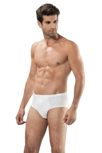 Altunkoza underwear 12'lİ Paket Penye Erkek Silip Külot Beyaz 14501 - 1