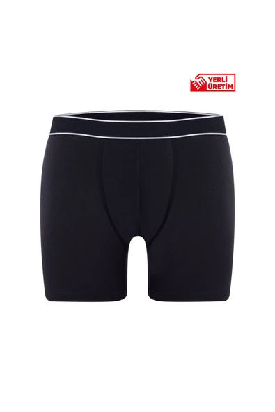 Has Altunkoza Erkek 3'lü Siyah - Gri - Lacivert Bambu Boxer Short Yumuşak Esnek Bel Bandı Nefes Alabilir Kumaş - 3