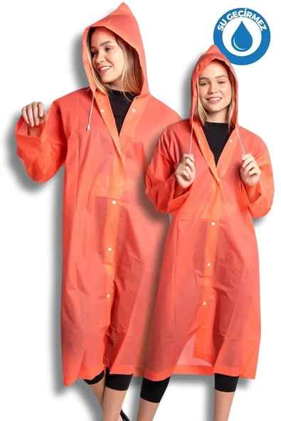 Rainwalker Unisex Kapüşonlu Yağmurluk Rüzgar ve Suya Dayanıklı ( Yarı Şeffaf ) - 4