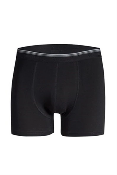 Güryıldız Underwear Güryıldız 3'lü Siyah Erkek Uzun Klasik Kesim Likralı Boxer 24519