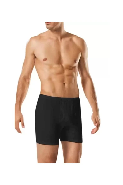 Güryıldız Underwear Güryıldız 3'lü Siyah Ribana Erkek Spordon 24503