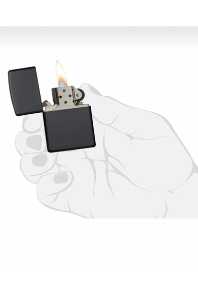 Mia Mat Siyah Zippo Çakmak - 3