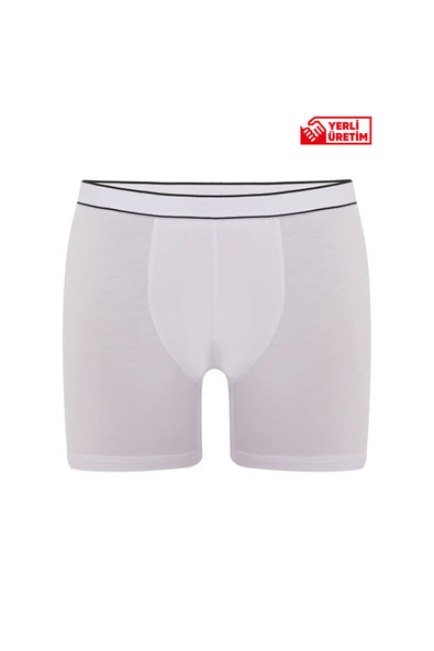 Has Altunkoza Erkek 3'lü Beyaz - Antrasit - Lacivert Bambu Boxer Short Yumuşak Esnek Bel Bandı Nefes Alabilir - 3