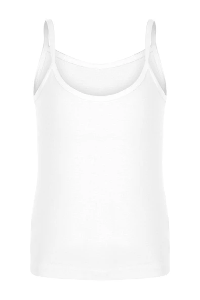 Güryıldız 6'lı Paket Ribana Ip Askılı Kız Atlet Beyaz 27214