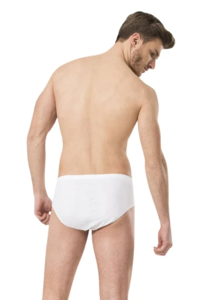 Güryıldız Underwear Erkek 6'lı Beyaz  Penye Kom Slip 24501 - 3
