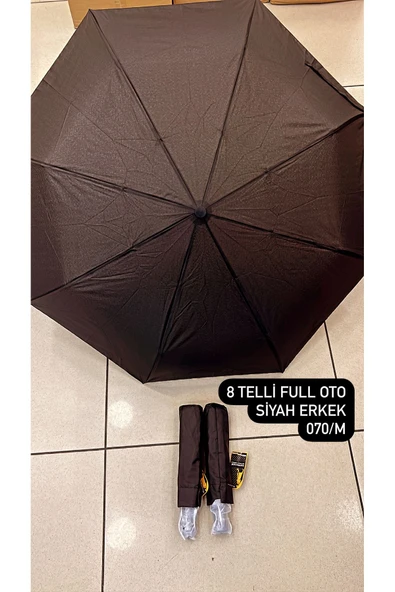 Rainwalker Full Otomatik Ekose Şemsiye Siyah ( 8 Telli )