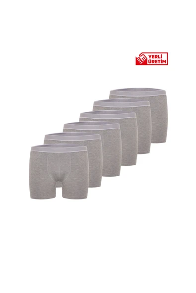 Has Altunkoza Erkek 6'lı Bambu Boxer Short Yumuşak ve Esnek Bel Bandı Nefes Alabilir Kumaş