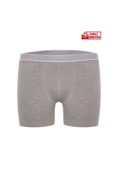 Has Altunkoza Erkek 3'lü Gri - Antrasit - Lacivert Bambu Boxer Short Yumuşak Esnek Bel Bandı Nefes Alabilir Kumaş - 3