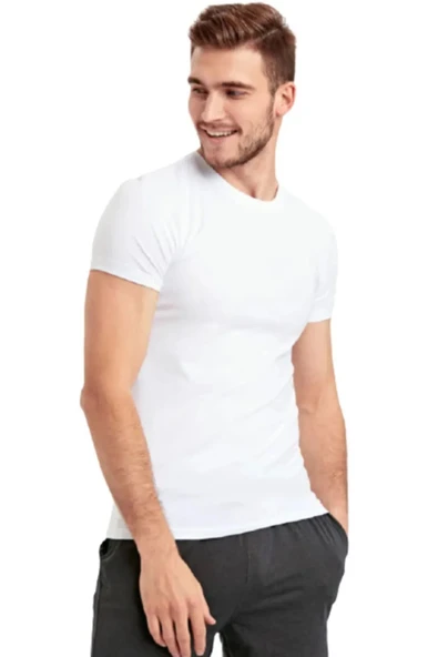 Güryıldız Underwear Güryıldız Gri 12'li Penye Erkek Sıfır Yaka Fanila 24007