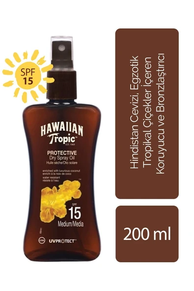 Hawaııan Tropıc Koruyucu Ve Bronzlaştırıcı Yağ Spf 15