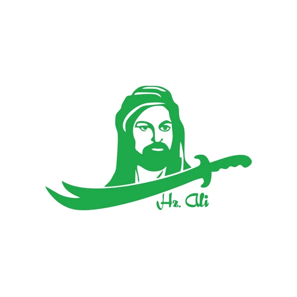 Zülfikar Hz Ali Araba Sticker 17x17 Cm Yeşil ürün görseli