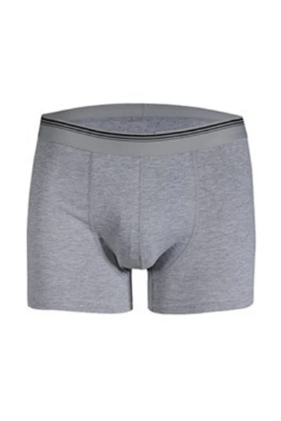 Güryıldız Underwear 3'lü Gri Erkek Uzun Klasik Kesim Likralı Boxer 24519